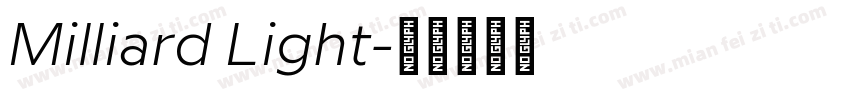 Milliard Light字体转换